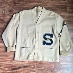 Vintage Wool Football Varsity Letterman Sweater L